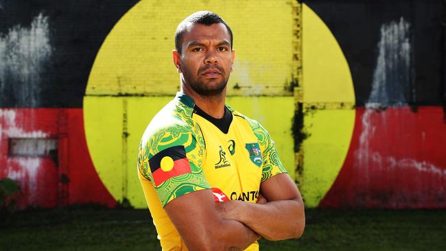 Kurtley Beale wants Australia to wear the indigenous jersey at next year’s World Cup. Picture: Brett Costello