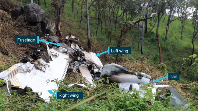 Rhiley Kuhrt, 22, his wife Maree, 24, and their unborn daughter died when their Piper Cherokee crashed halfway up Mount Hector Range in a storm in April. Picture: Queensland Police Service