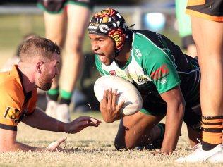 Brent Barnes, pictured playing for Helensvale, made his Tweed Seagulls debut. Picture: Richard Gosling