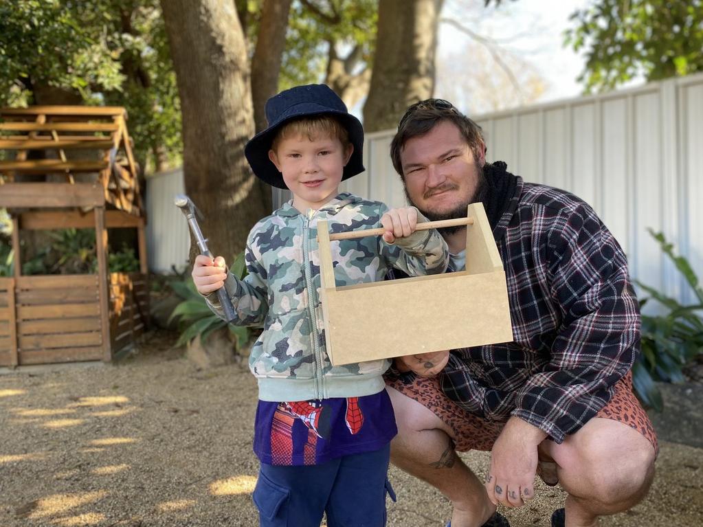 Max John Knight, 5, died in a tragic fire at his Murphys Creek home on Father’s Day. His father, Harley Knight (pictured right) suffered burns to 40 per cent of his body and was placed in an induced coma.