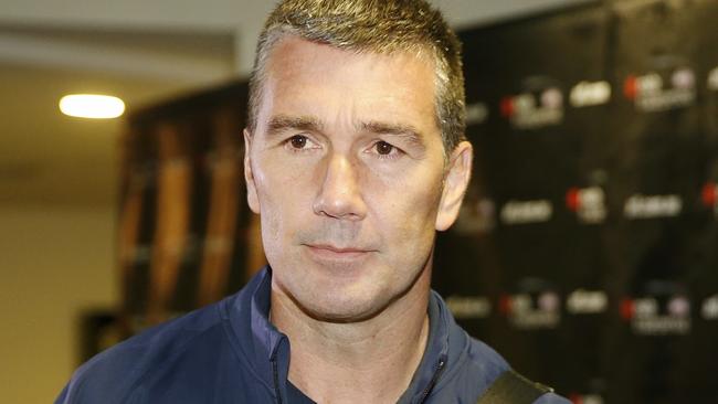 Day 1 of the AFL Trade Week at Etihad Stadium. Carlton recruitng manager Stephen Silvagni arrives . Pic: Michael Klein. Monday October 12, 2015.