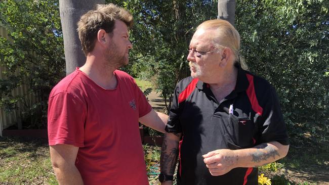 Son Brennan Lee (left) is fed up after his dad Barry (right) has been targeted by young thugs.