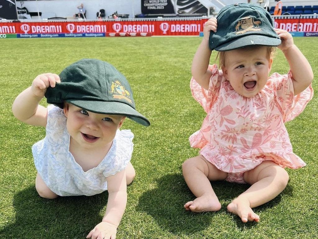 Hallie Labuschagne (L) and Ayla Khawaja (R) after the World Test Championship final at The Oval. Photo: Instagram