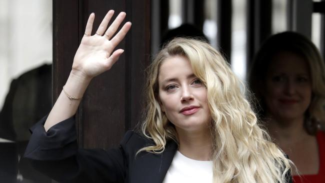 Amber Heard arrives at the Royal Courts of Justice. Picture: John Phillips/Getty Images