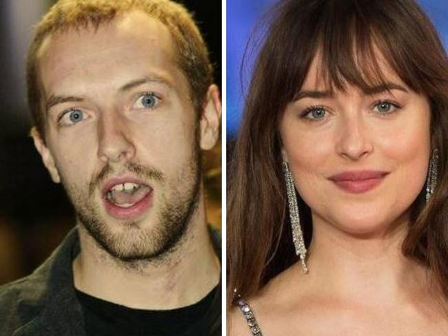 Chris Martin and Dakota Johnson