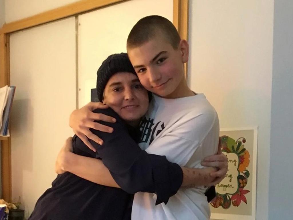 Sinead O'Connor and her son Shane who died.