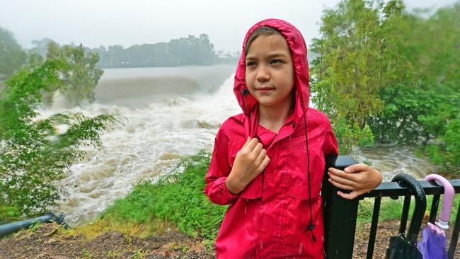 Ciara Endacott, 8 of Douglas takes a look at Blacks Weir.   Picture: Zak Simmonds