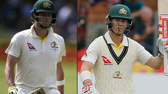 Cricket Australia has confirmed one year bans for Steve Smith (L) and David Warner (R) following revelations concerning ball-tampering. Picture: AFP / Marco Longari.