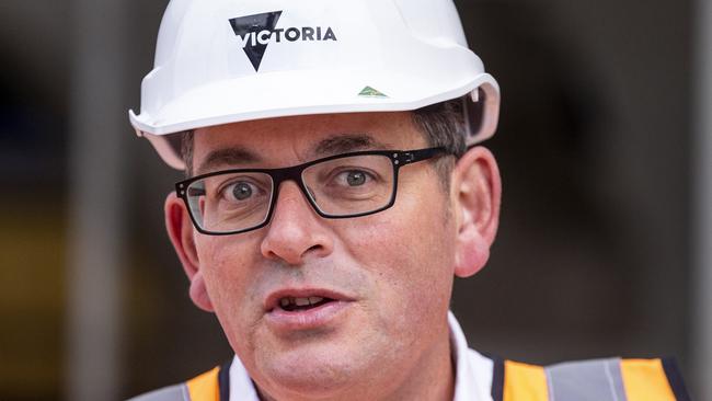 Premier Daniel Andrews called for support for the toll extension. Picture: AAP/Daniel Pockett