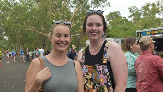 Debbie and Erica at the Great Australian Bites Australia Day event 2023. Picture: Chloe Cufflin.