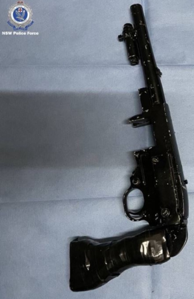 A gel blaster was seized from Unterweger's home during the police raids.