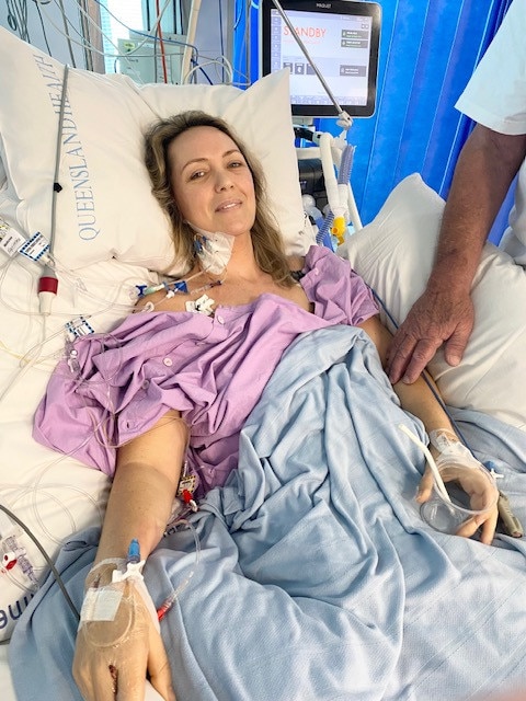 She was in hospital constantly following her second liver resection. Picture: Supplied