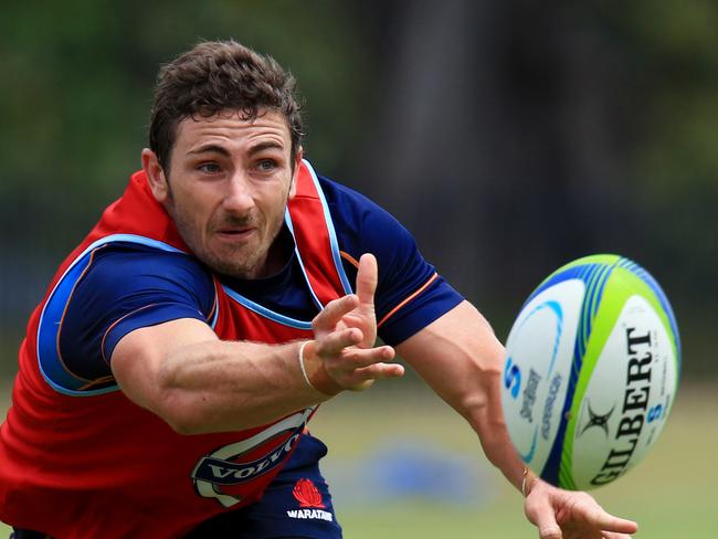 Brendan McKibbin during a Waratahs training session at Moore Park. pic mark evans