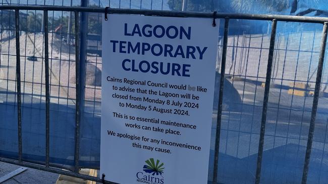 Cairns Council shut one of their best known attractions in Cairns, just as the New South Wales, Victoria and South Australia school holidays begin. Picture: Supplied.