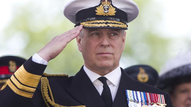 (FILES) In this file photo taken on June 27, 2015 Britain's Prince Andrew, Duke of York salutes military personnel during the Armed Forces day parade in Guildford. - Prince Andrew on November 20, 2019 said he was cancelling his public engagements, as the outcry from the British royal's friendship with convicted sex offender Jeffrey Epstein showed no sign of abating. (Photo by Justin TALLIS / AFP)