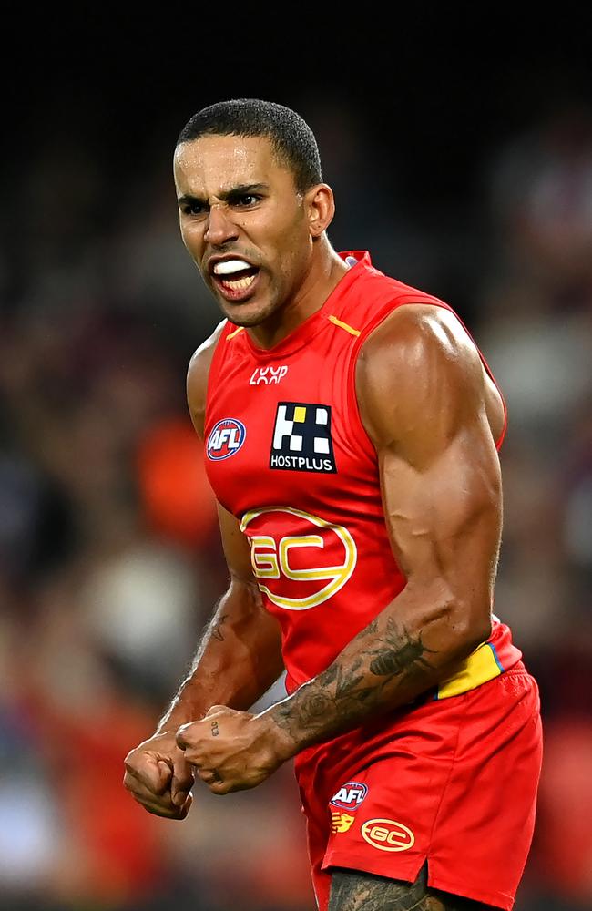 Gold Coast captain Touk Miller has declared the Suns’ clash against Collingwood a ‘flag in the ground moment’. Picture: Albert Perez/AFL Photos via Getty Images