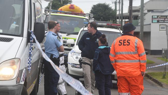A crime scene was established at the Casino KFC after the wild brawl on May 29 2022. Picture: Cath Piltz