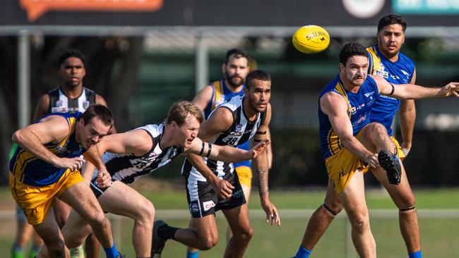 Nathan Arbon has been a leader for Wanderers in the 2023-24 NTFL season. Picture: Pema Tamang Pakhrin