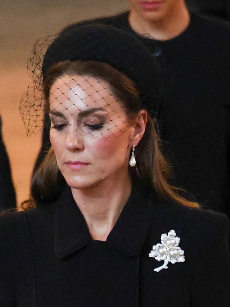 Kate walks behind the Queen’s coffin on September 14, 2022. Picture: Phil Noble/AFP