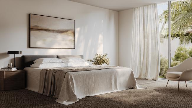 An artist’s impression of a bedroom in the under-construction Lune project