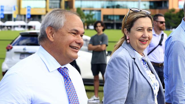 Queensland Premier Annastacia Palaszczuk with Gold Coast Mayor Tom Tate. Picture: Adam Head