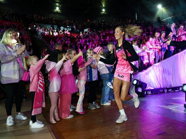 Lauren Frew and the Thunderbirds have caused a frenzy in Adelaide since moving to the Adelaide Entertainment Centre. Picture: Mark Brake/Getty Images