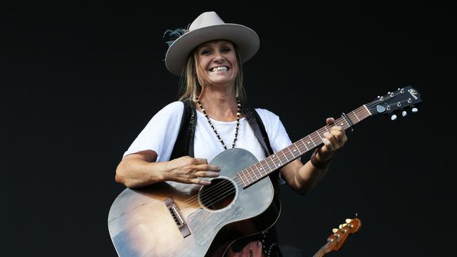 Kasey Chambers during Cold Chisel's The Blood Moon Tour 2020 concert at the Tamworth Country Music Festival. Picture: AAP Image/Peter Lorimer