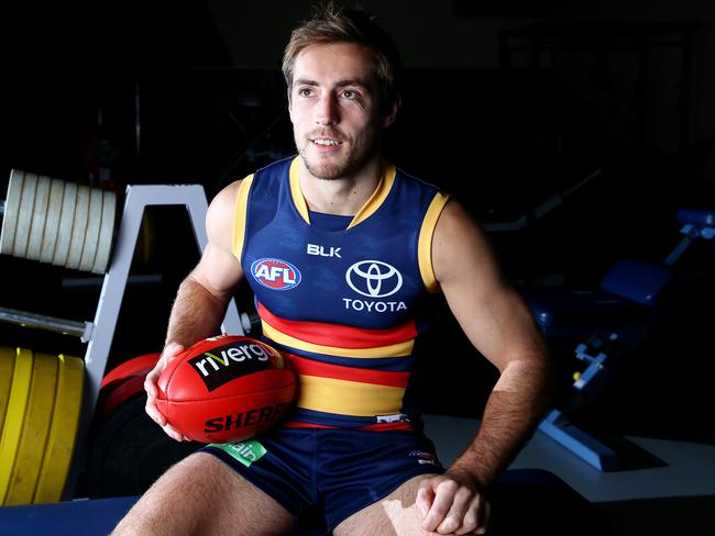 Adelaide’s Richard Douglas is one of the top inside 50 players in the league. Picture: Sarah Reed