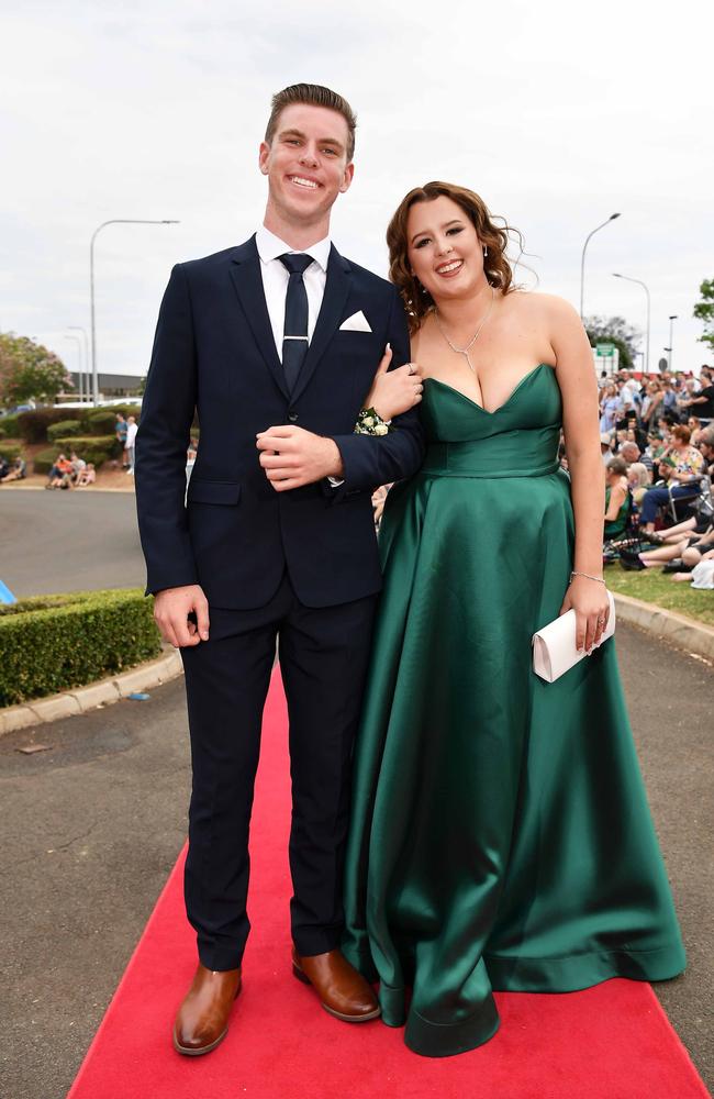 Peter McCabe and Georgia Faulks at Highfields State Secondary College. Picture: Patrick Woods.