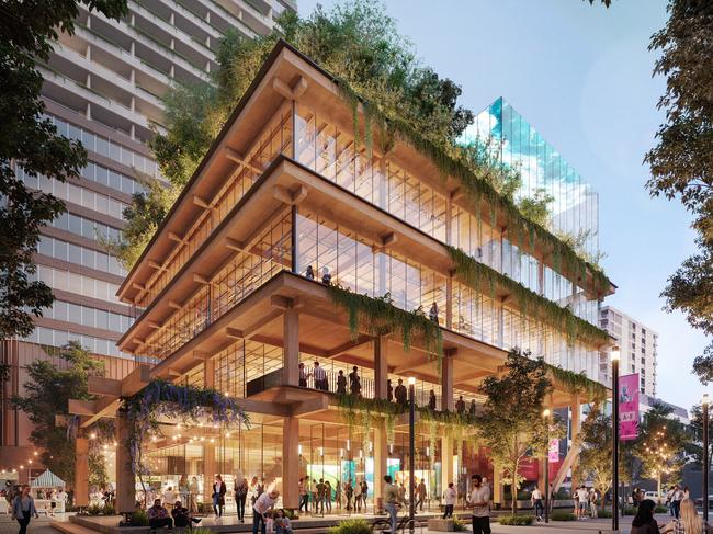 A new artist impression of ‘Tapangka on Franklin’, the proposed mixed-use residential development for the former bus depot on Franklin St, in the Adelaide CBD.