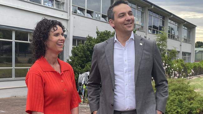 Education Minister Blair Boyer with Member for Gibson Sarah Andrews at the Darlington Primary School on December 5. Picture: Dylan Hogarth