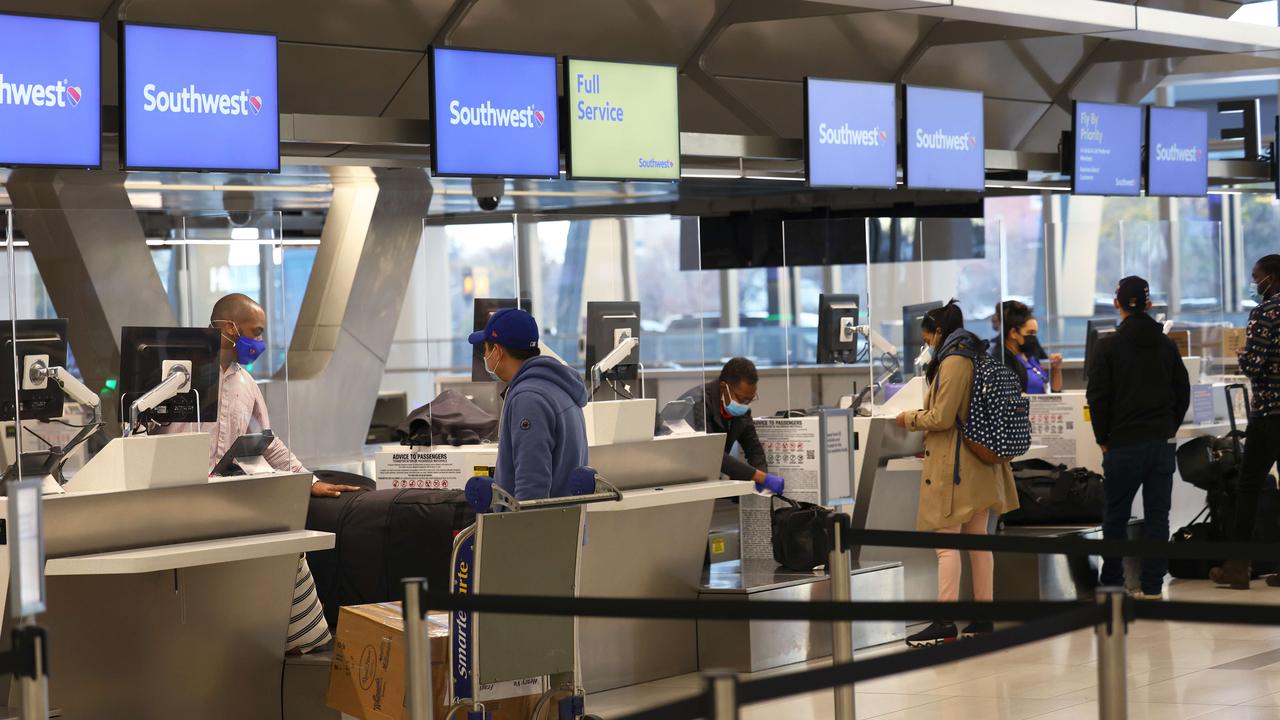 Public health experts advised against travelling for the holidays, but that didn’t stop countless Americans taking to the skies. Picture: Michael M Santiago/Getty Images/AFP