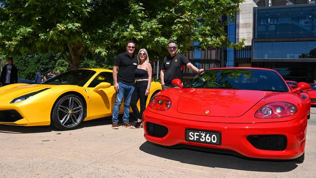 National Ferrari Owners club meet at Adelaide Oval. Photo: Naomi Jellicoe