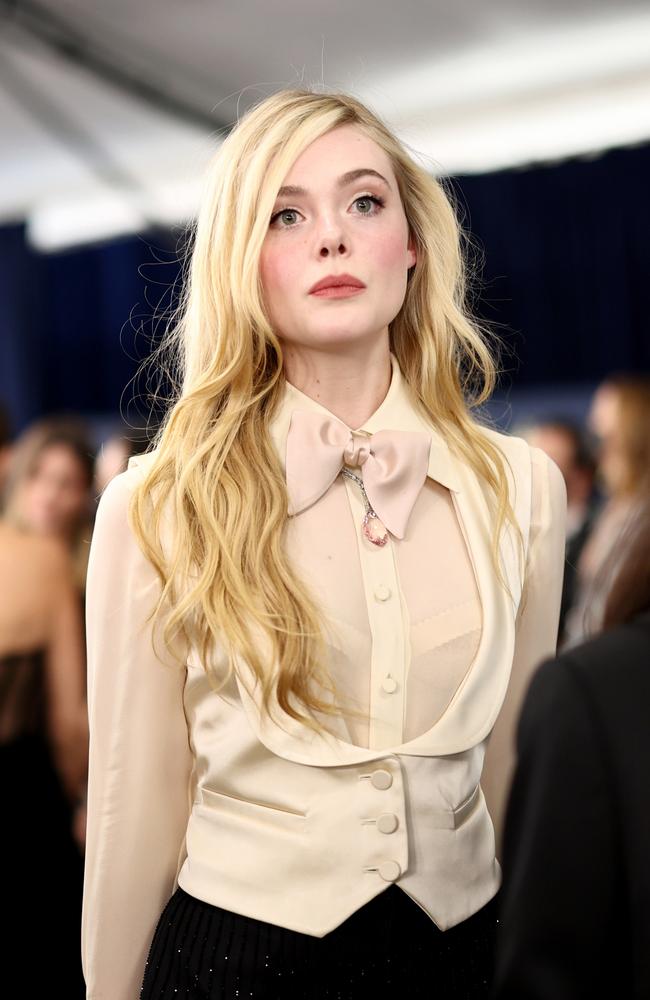 Suited up! Elle Fanning in Gucci. Picture: Getty Images