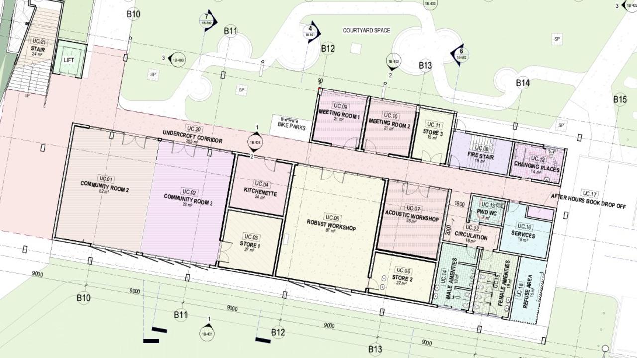 Design plans for the Mackay Northern Beaches Community Hub in Rural View. Picture: Mackay Regional Council