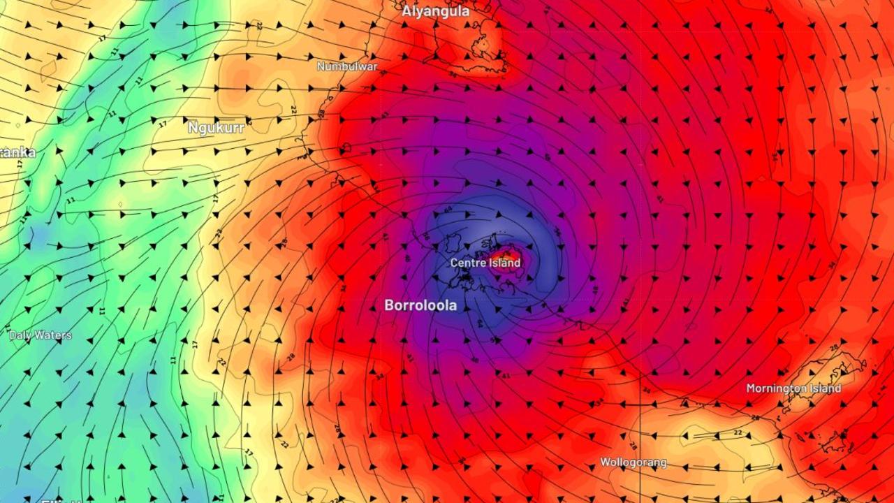 Cyclone Megan hit the Northern Territory on Monday afternoon. Picture: Weatherzone