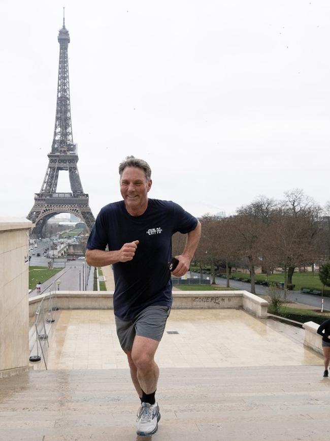 Richard Marles running in Paris