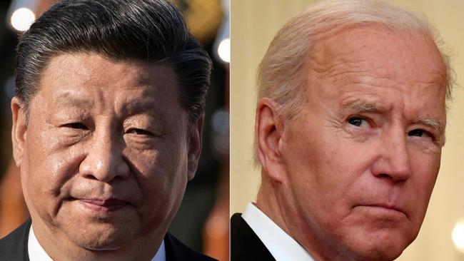 Naval gazing: US President Joe Biden does a deal with ‘that fella from Down Under’ as Chinese President Xi Jingping reaches for the aspirin. Picture: AFP