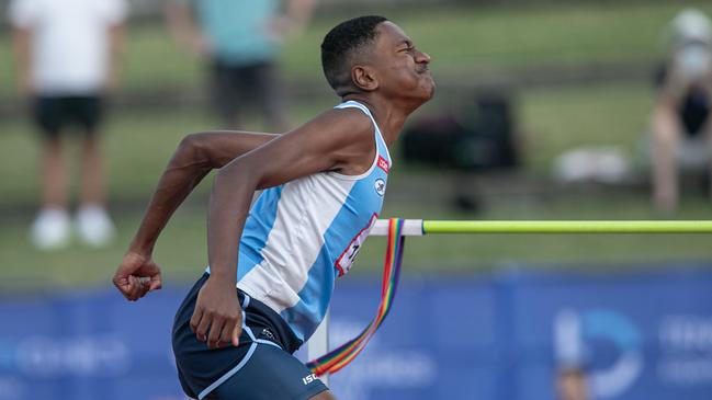 Boys U15 High Jumper Ratu Viliame Lewanav.