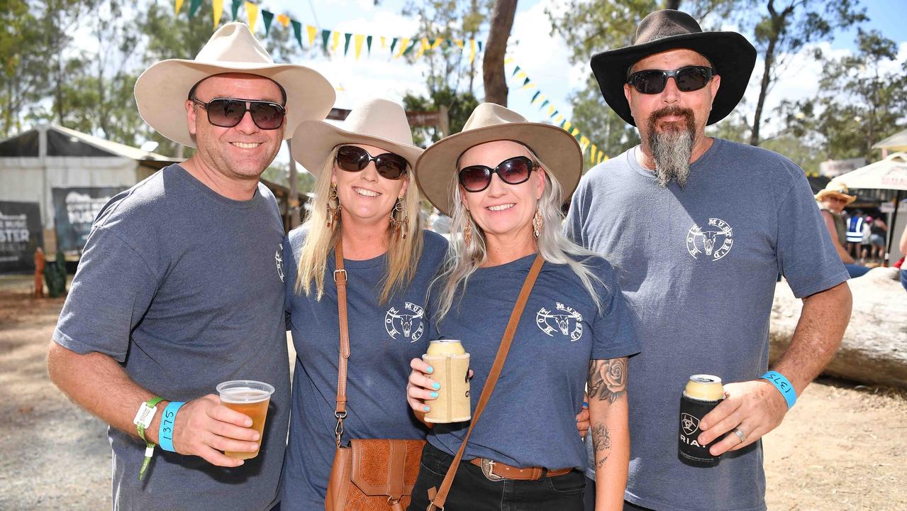 Chris and Fiona Mead with Danni and Dave Mace at Gympie Music Muster. Picture: Patrick Woods.