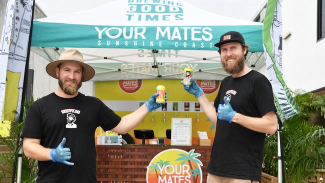 Matt Hepburn and Christen McGarry of Your Mates Brewery. Picture: Patrick Woods