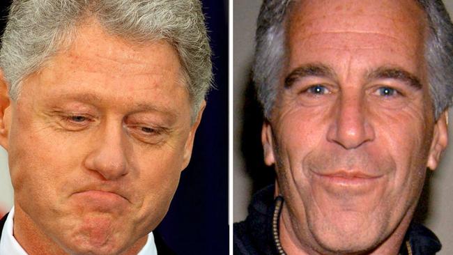 Former US President Bill Clinton and convicted sex offender Jeffrey Epstein.