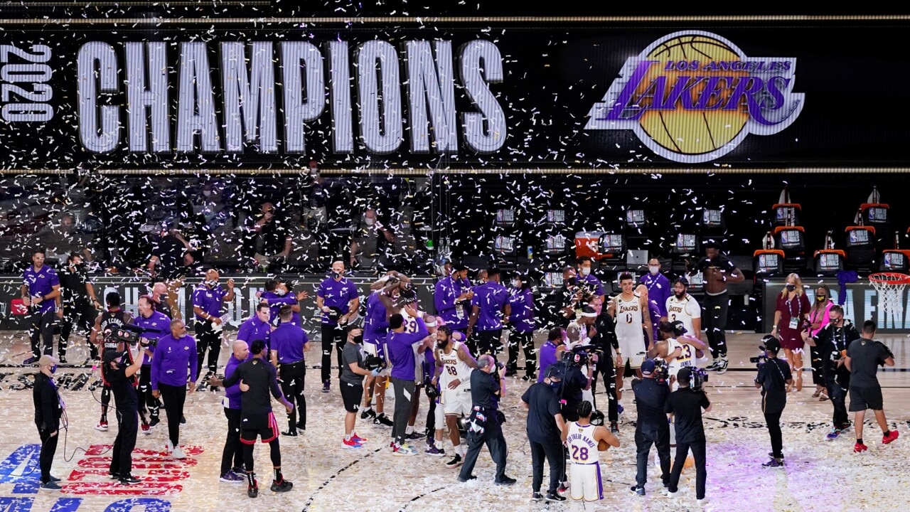 Lakers honour Kobe Bryant after winning NBA championship