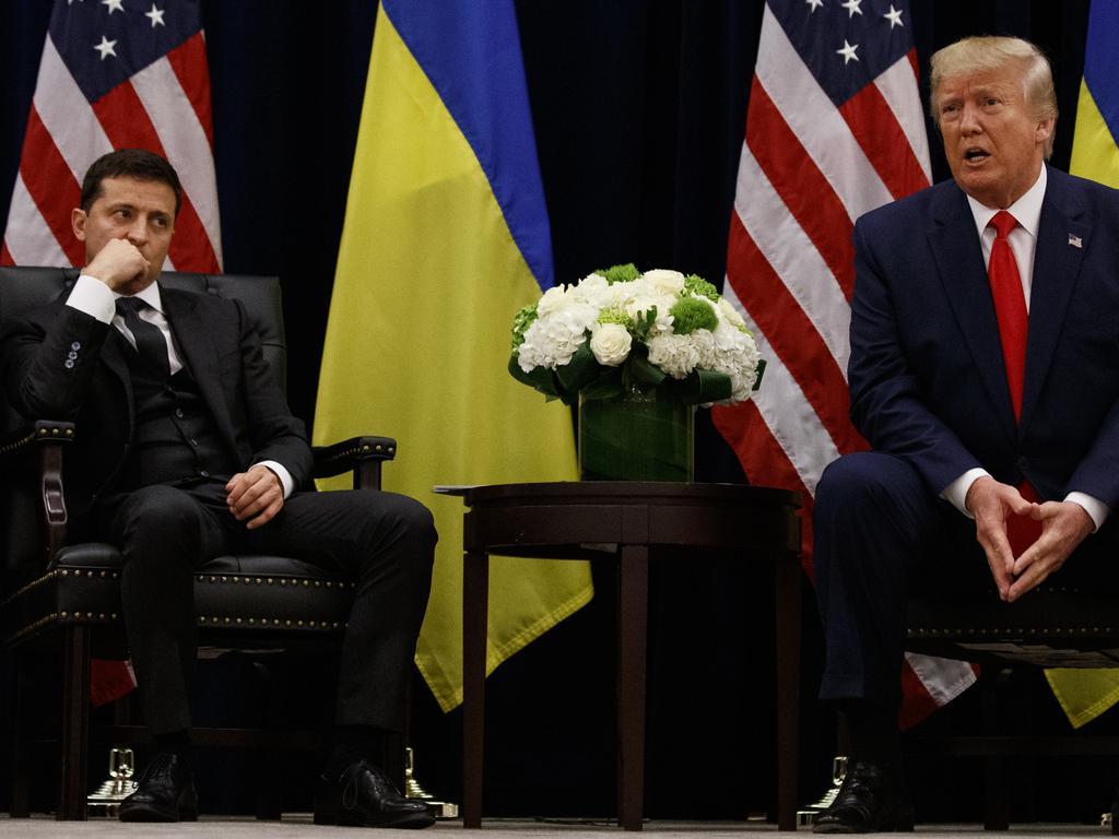 Ukrainian President Volodymyr Zelenskiy and US President Donald Trump. Picture: AP