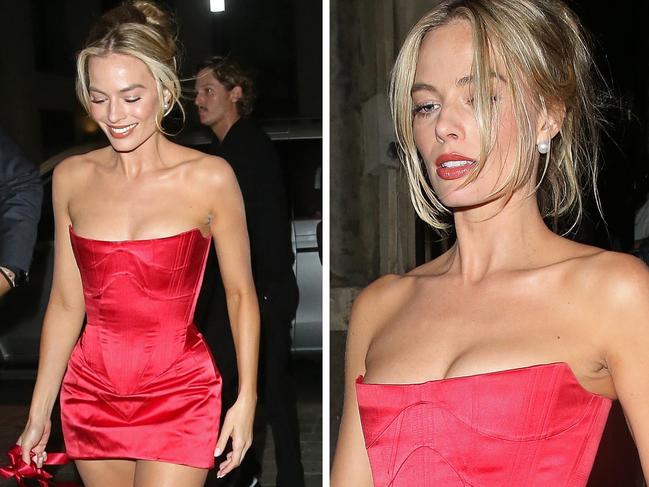 Margot Robbie leaves the Barbie afterparty.