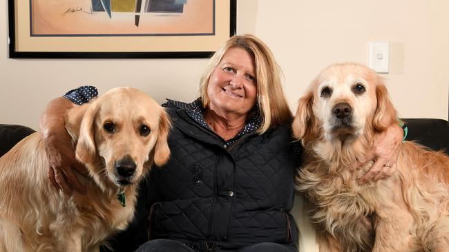 Gillian Rolton with and dogs Josie and Jasmine. Picture: Tricia Watkinson