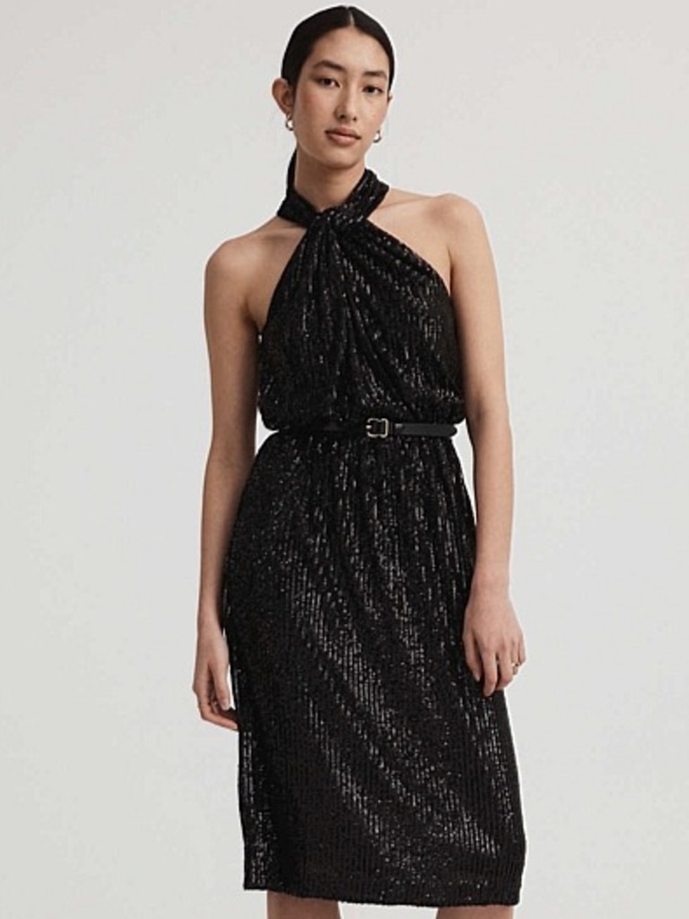 Witchery Sequin Halter Dress. Image: Witchery