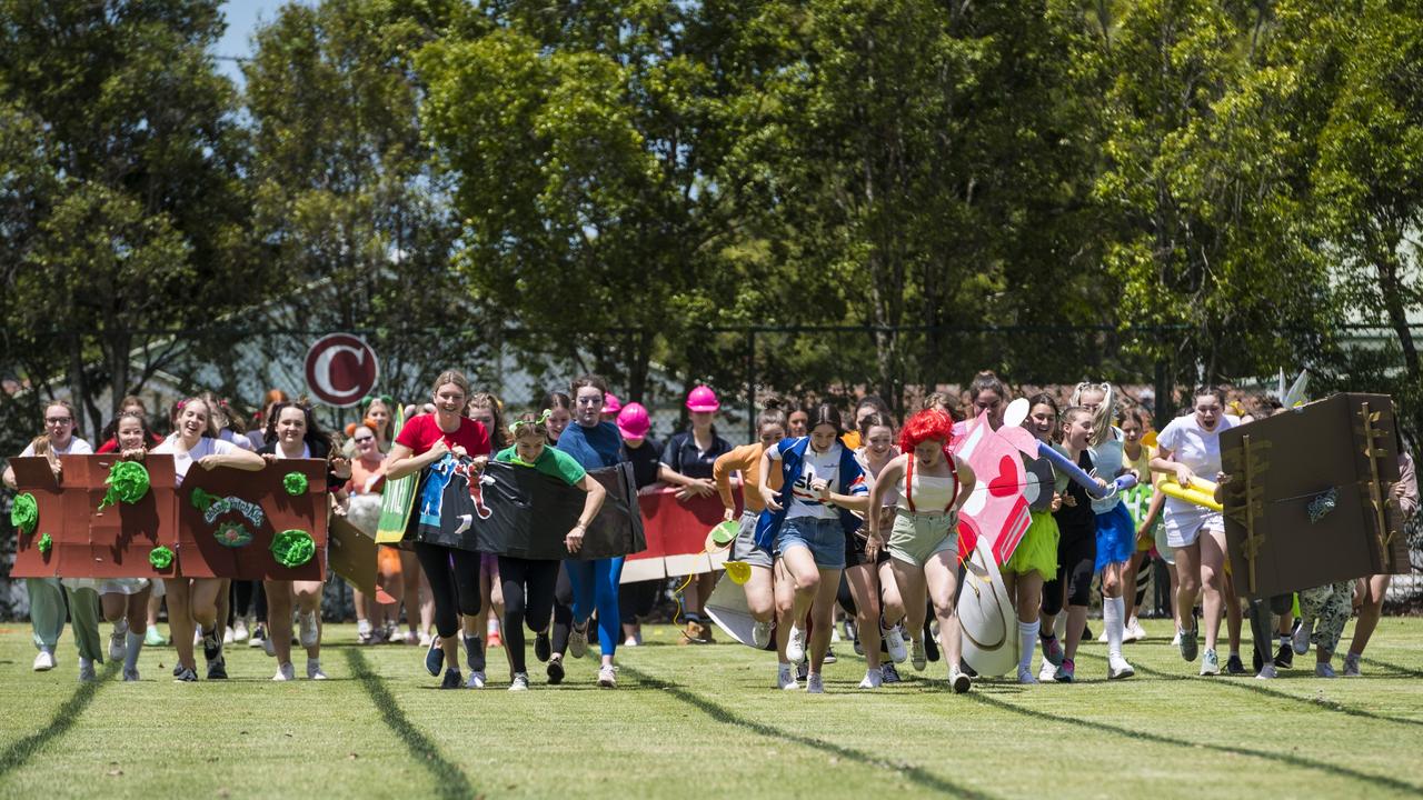 St Ursula's College students boat race during St Ursula's Week, Wednesday, October 20, 2021. Picture: Kevin Farmer