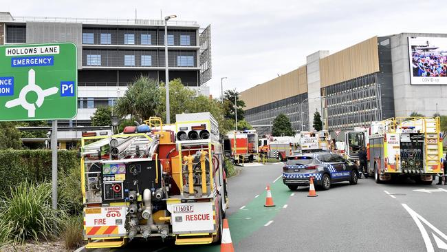 Staff were evacuated and QFES scientific officers were investigating after a reported gas leak.