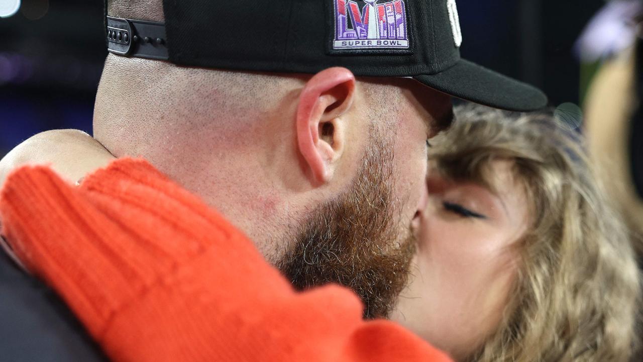 Sealed with a kiss. Patrick Smith/Getty Images/AFP.